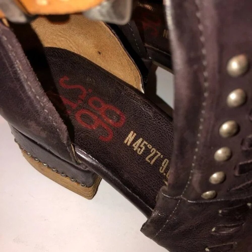 A.S.98 x Free People Brown Studded Nora Fair Winds Cage Sandals Shoes sz 36 - Picture 5 of 6